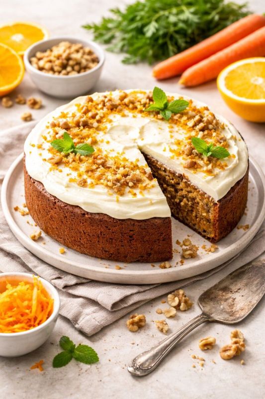 Морковный пирог с орехами и апельсином: осенний десерт, который стоит попробовать