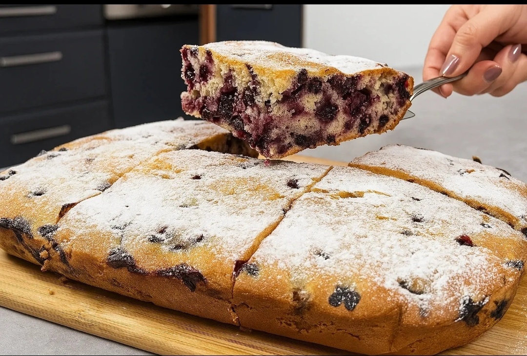 Пирог за пять минут: быстрый и ароматный десерт с ягодами