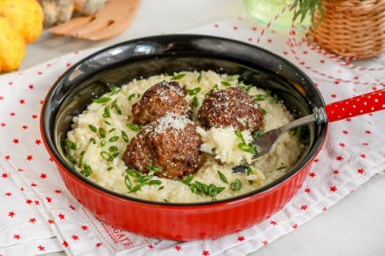 Вкусные домашние польпеты с орзо и творожным сыром