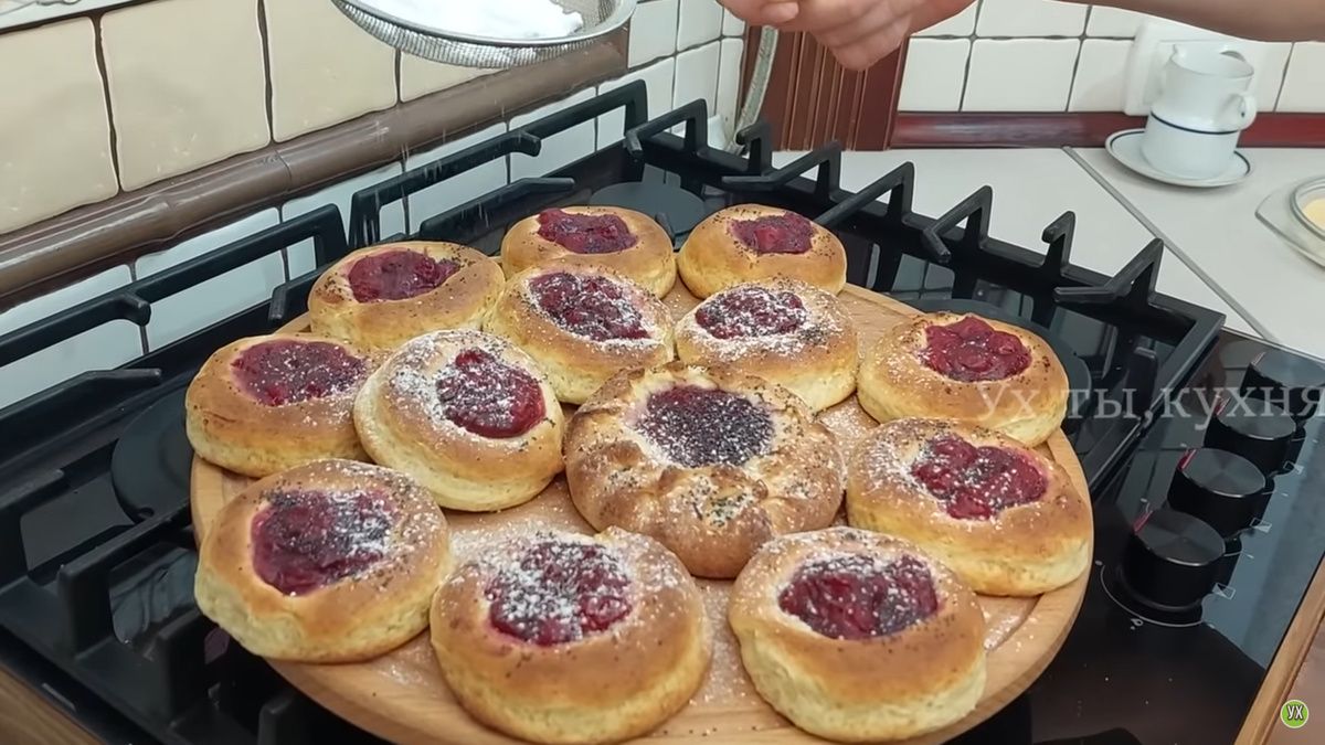 Вкусные ватрушки с вишней и быстрый завтрак за 10 минут