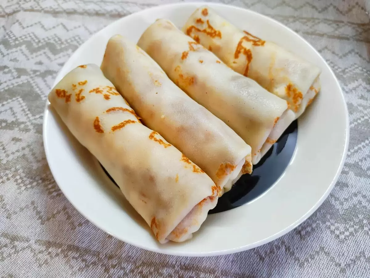 Восхитительные блинчики с куриной начинкой