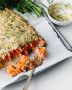 Сочетание вкусов: запеченный лосось с зеленью и горчицей